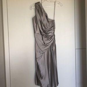 One shoulder ruched Lavender dress